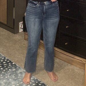 28/7 Lovervet by Vervet Hi-Rise Ankle Slim Straight Denim